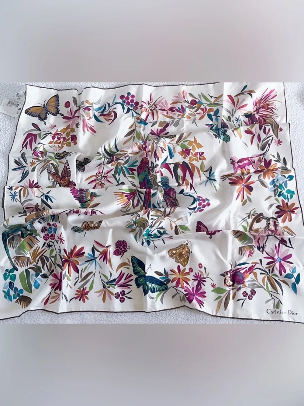 Christian Dior TOILE DE JOUY FANTASTICA  90 Square Silk Scarf